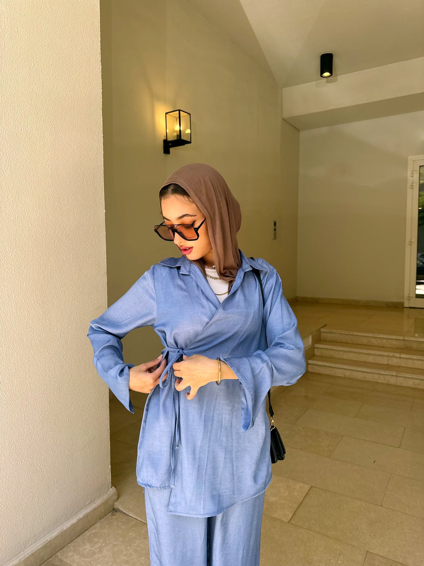 Light blue denim set
