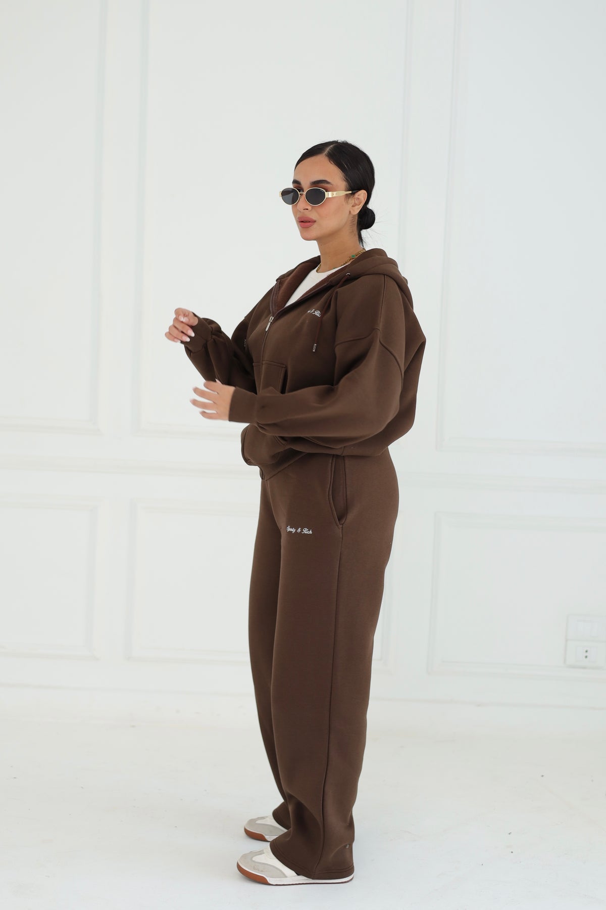 Brown Loose-fit Sweatpants