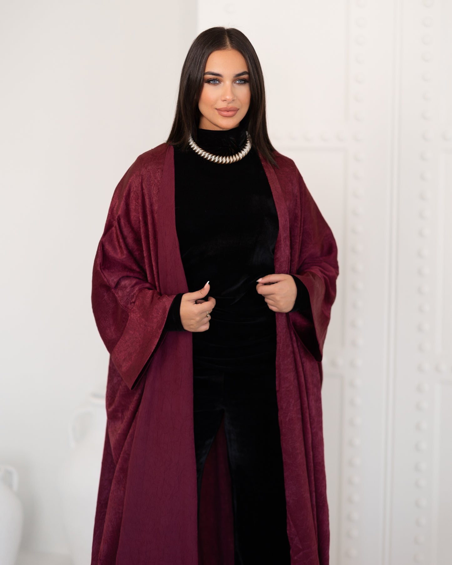 Arabella Kaftan in Dark Maroon