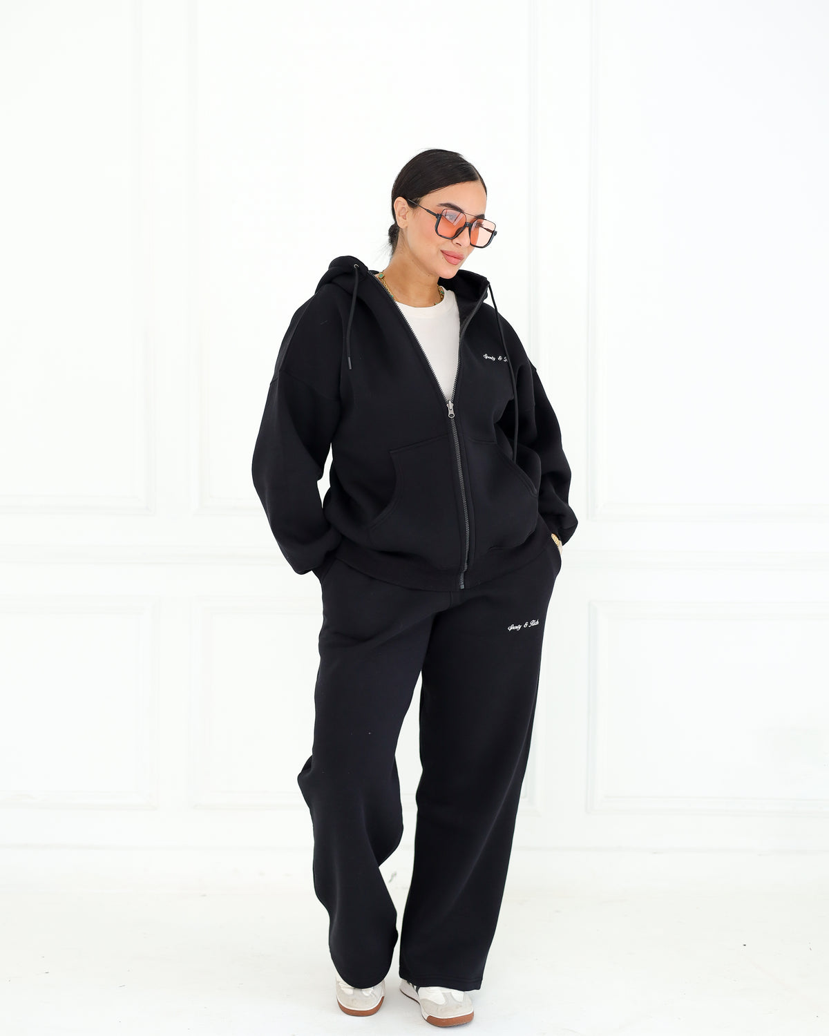 Black Loose Fit Sweatpants