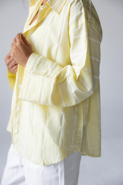 Butter Yellow Stripe Shirt