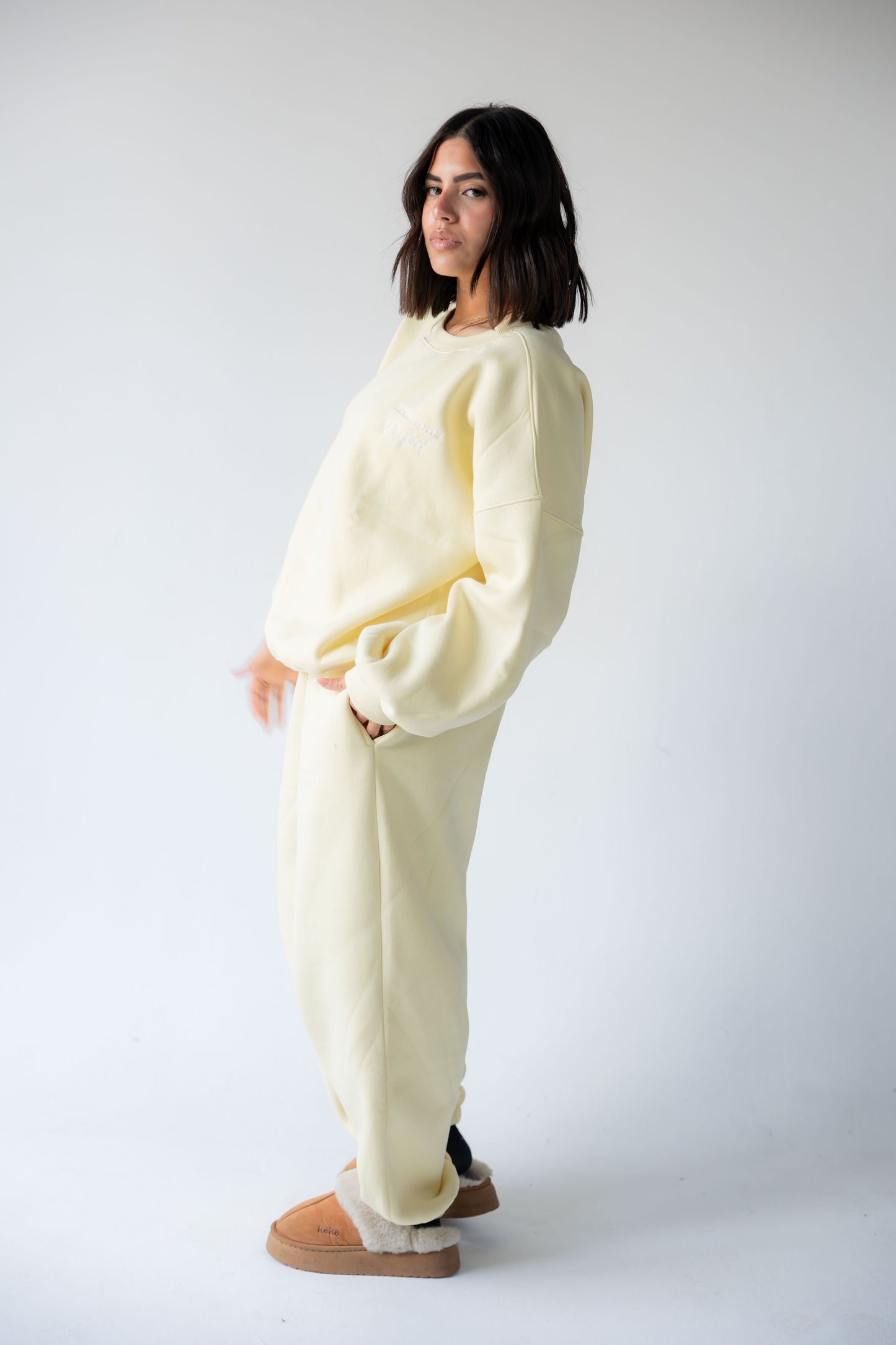 Butter Yellow Crewneck Set