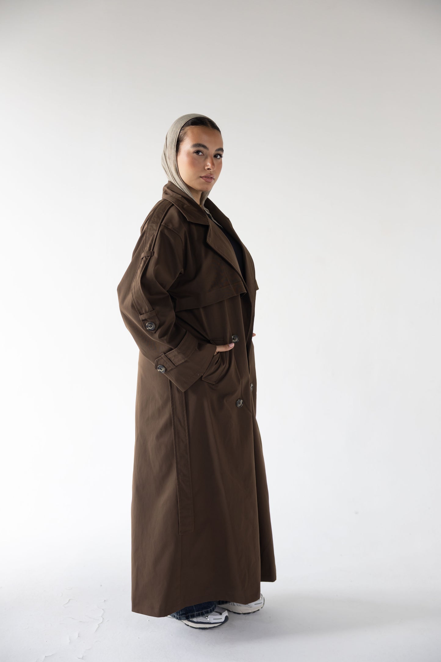 Trench Coat in Brown