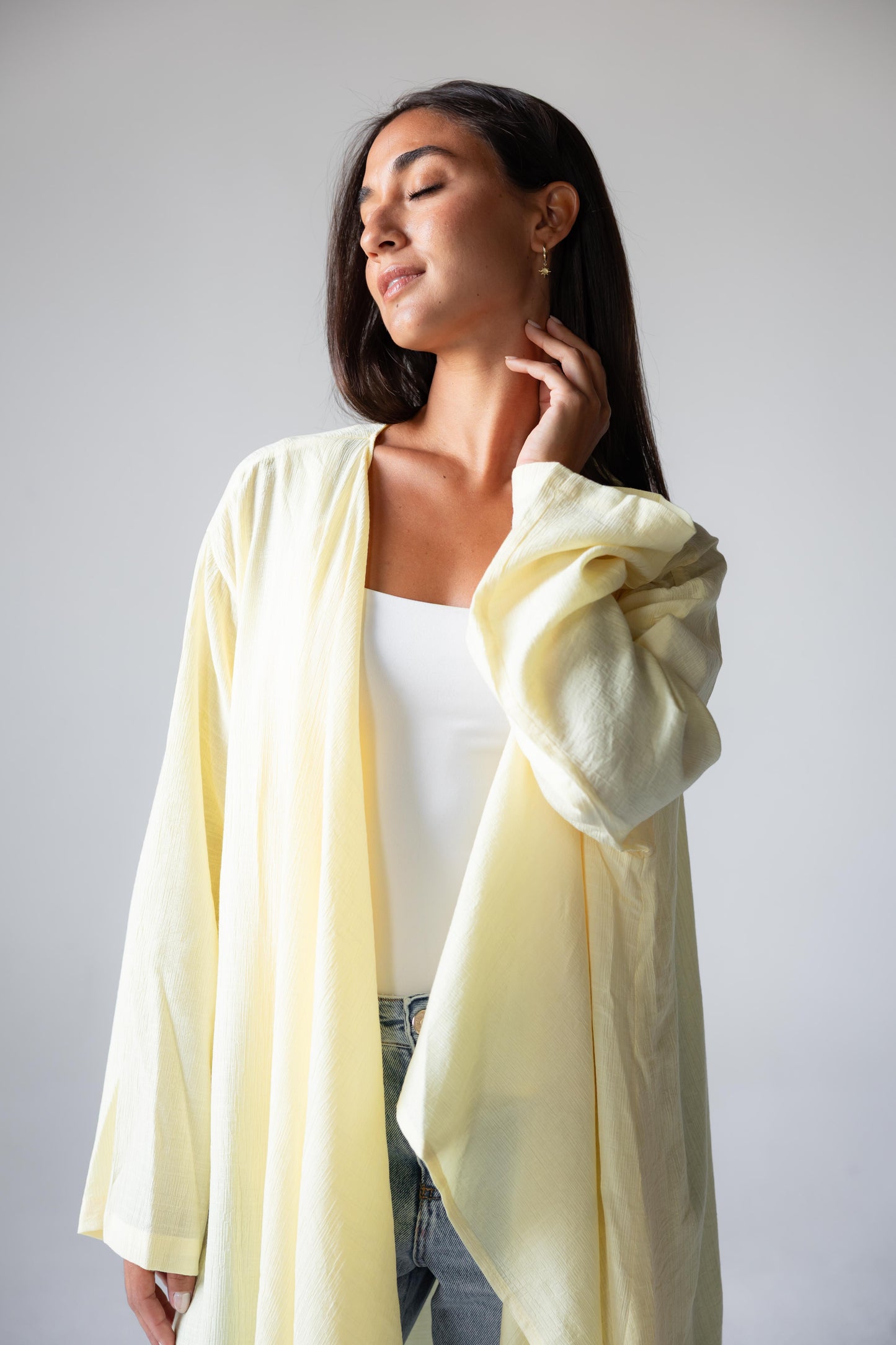 Butter Yellow Seashell Cardigan
