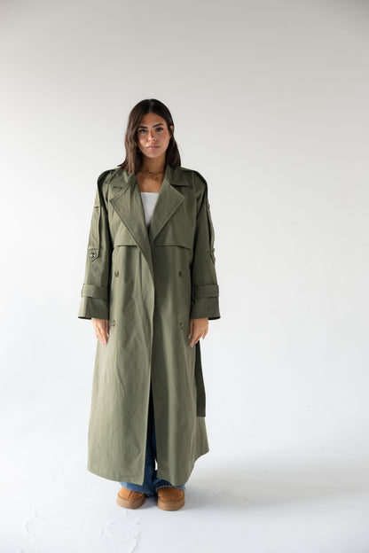 Trench Coat in Olive