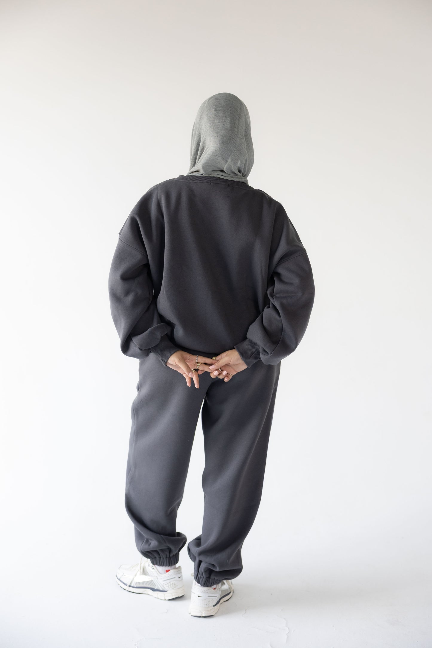 Charcoal oversized Crewneck Set