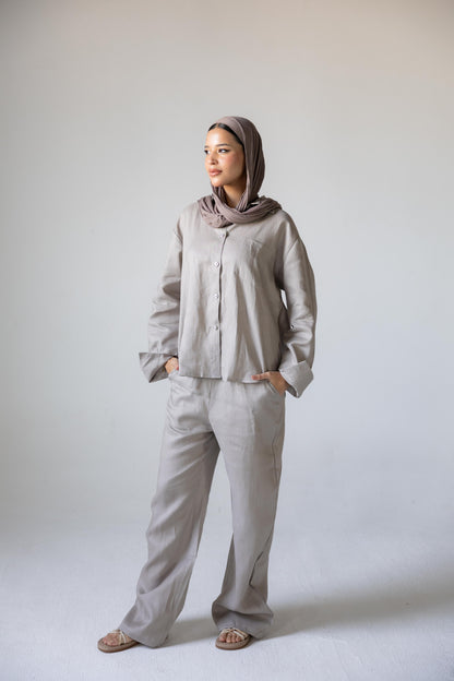 Greige Linen Set