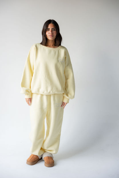 Butter Yellow Crewneck Set