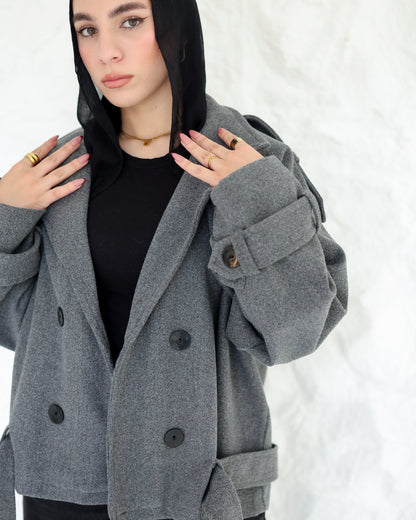 Snug jacket in grey