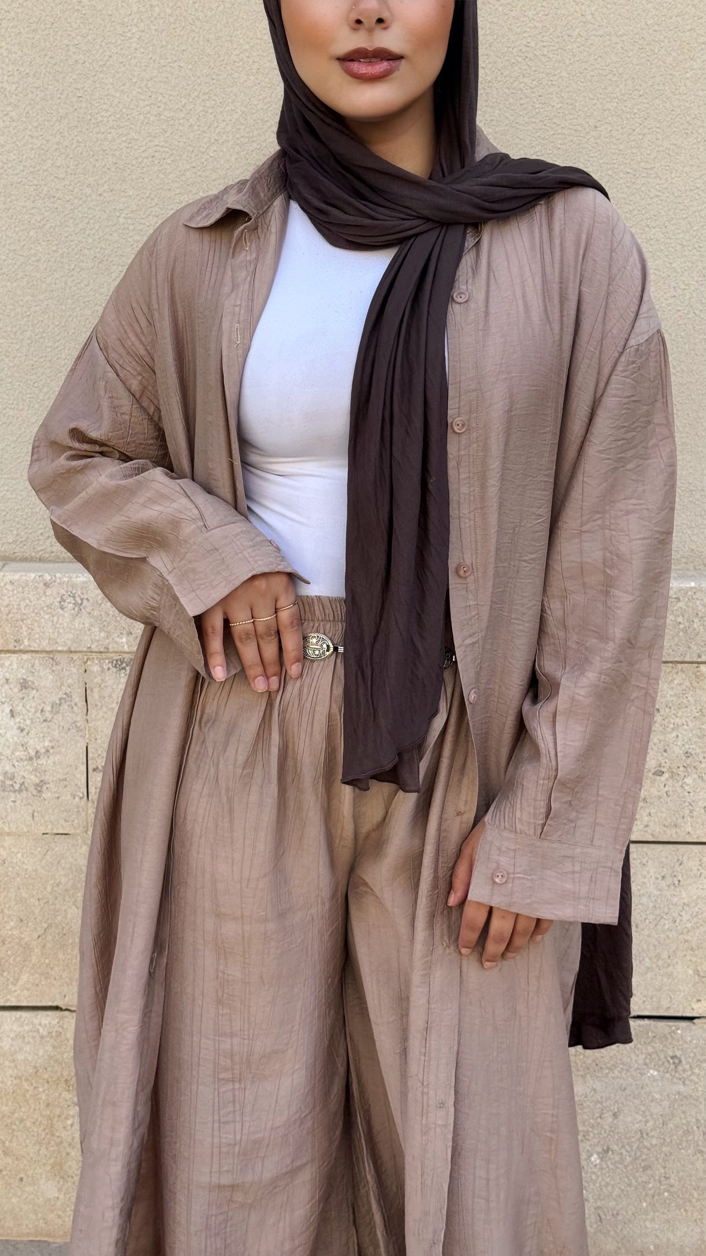 Airy Layers Set in beige