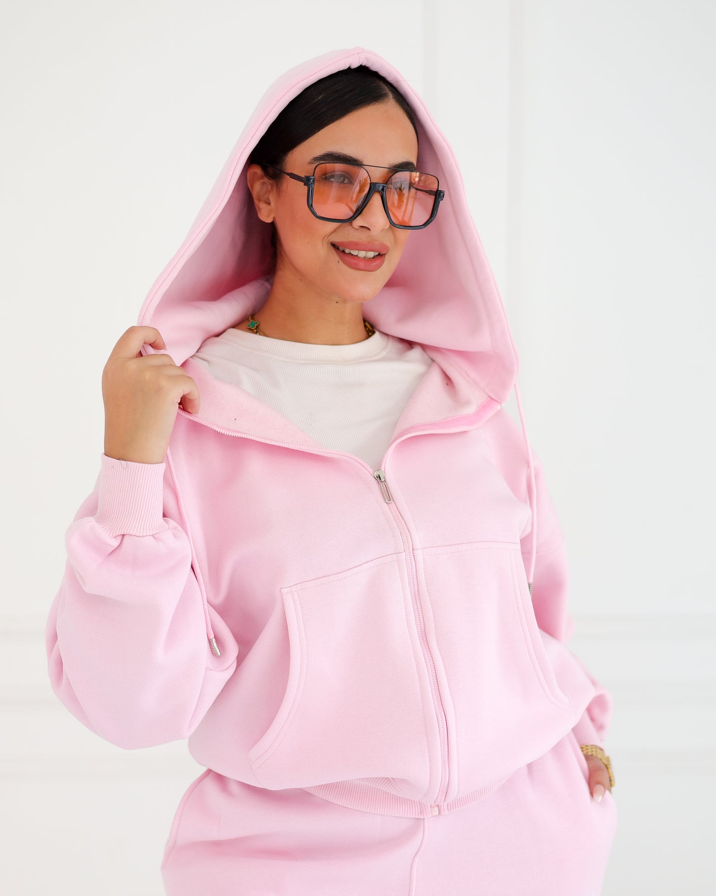 Pink Zip Hoodie