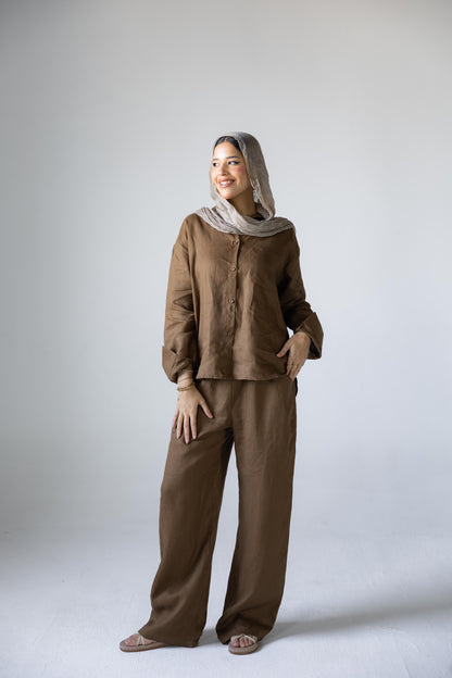 Mocha Linen Set