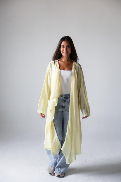 Butter Yellow Seashell Cardigan