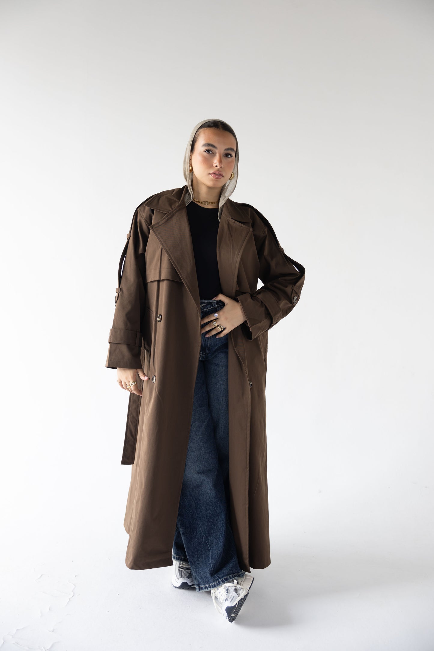 Trench Coat in Brown
