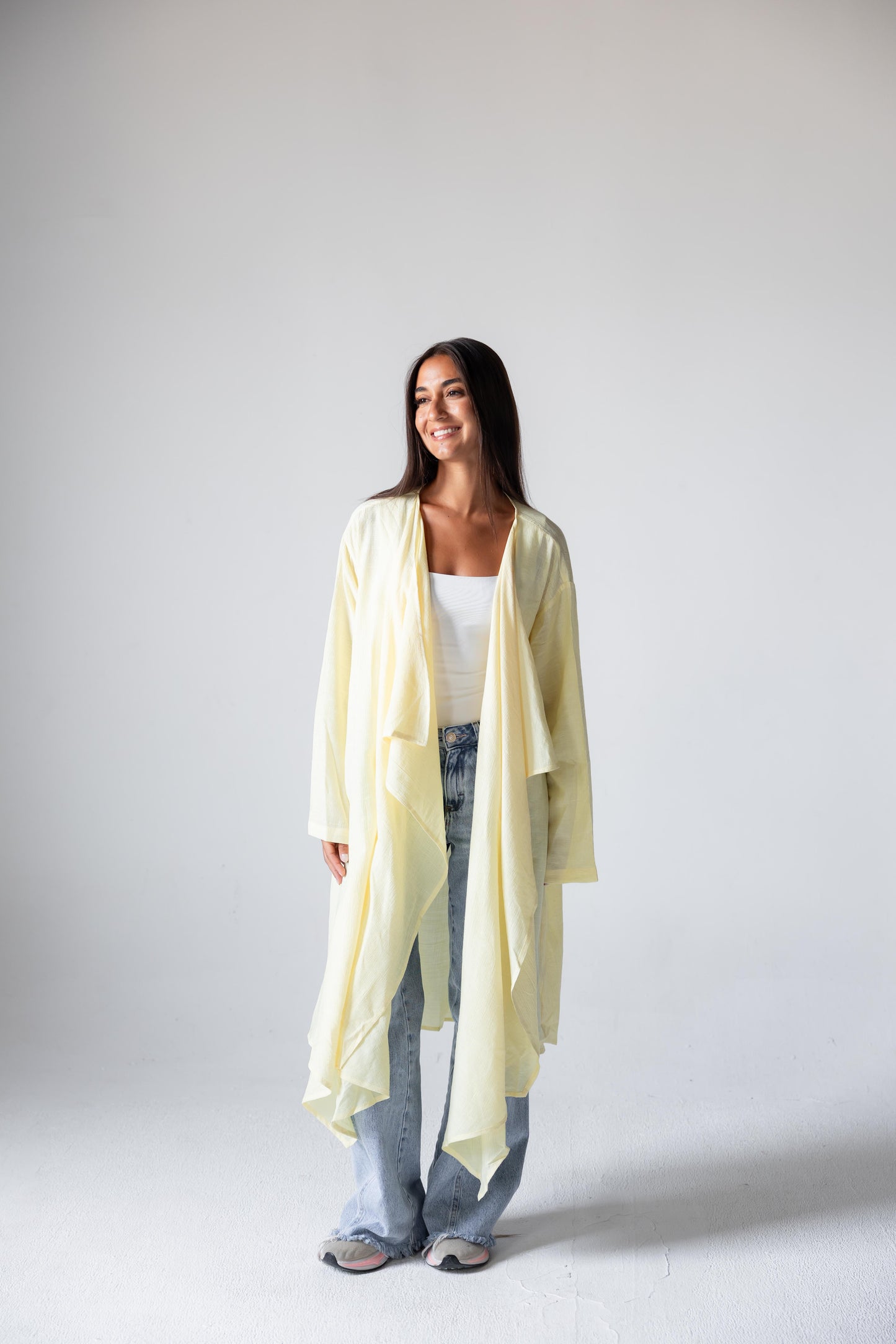Butter Yellow Seashell Cardigan