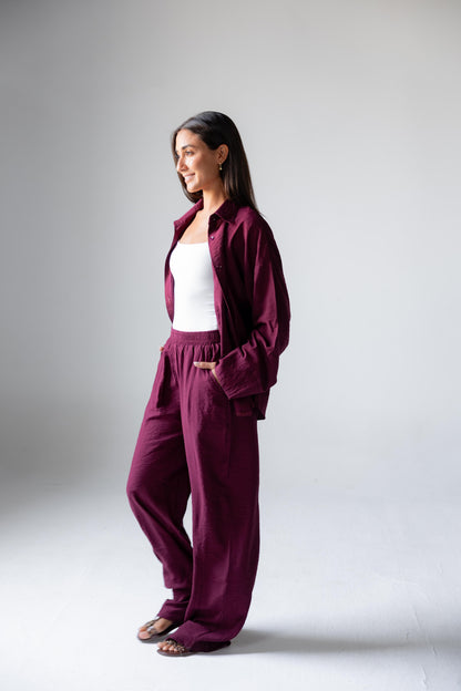 Breezy Set – Burgundy