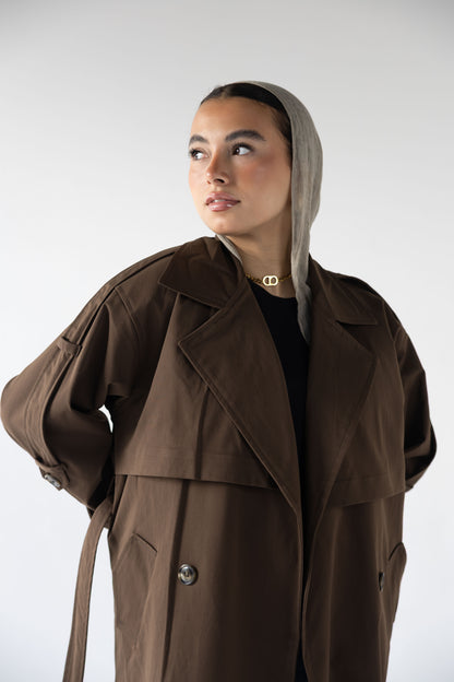 Trench Coat in Brown