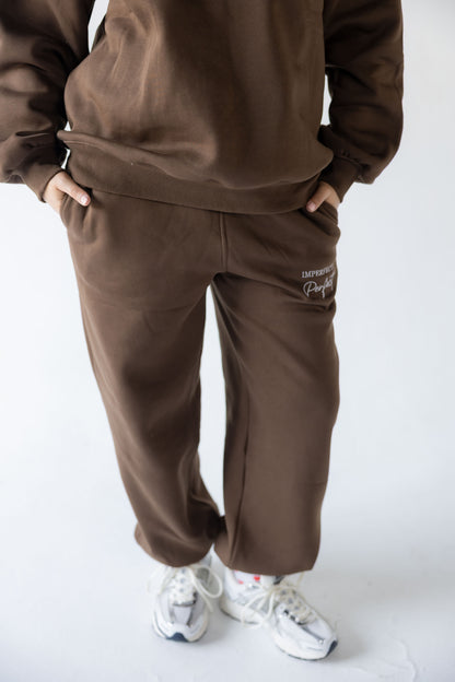 Brown Oversized Crewneck Set