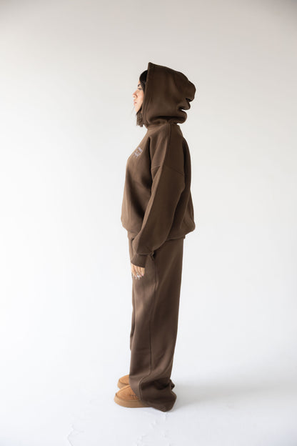Brown Oversized Hoodie Set