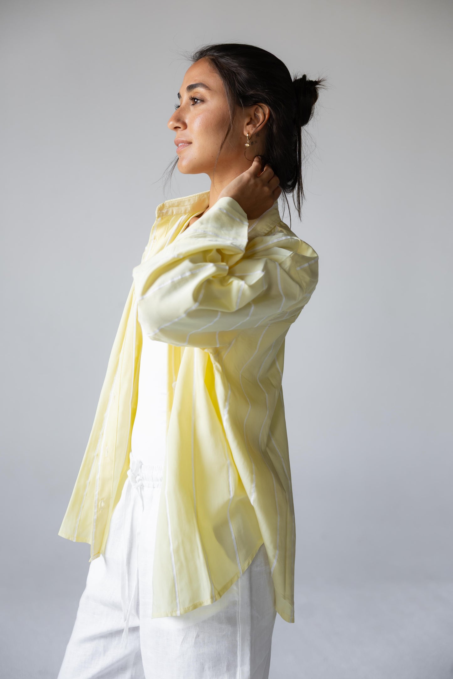 Butter Yellow Stripe Shirt