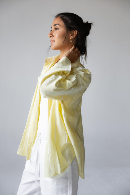 Butter Yellow Stripe Shirt