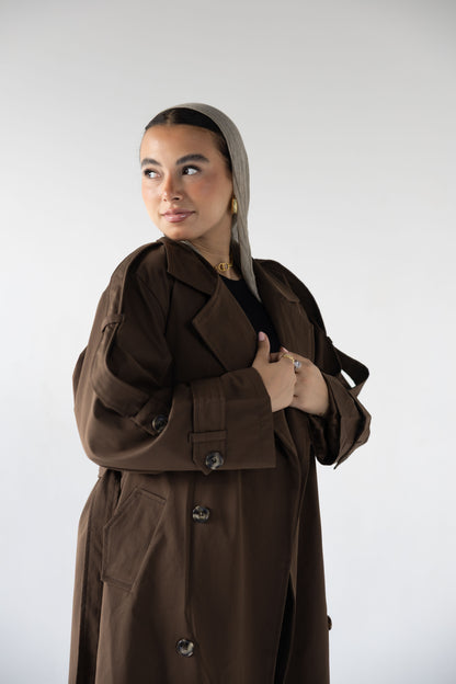 Trench Coat in Brown