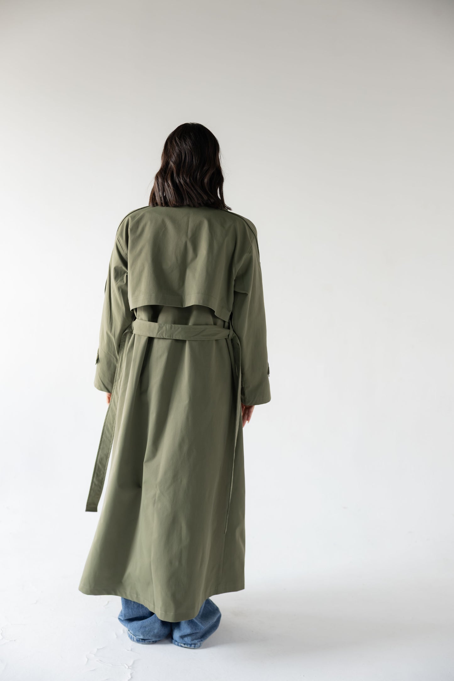 Trench Coat in Olive
