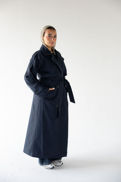 Trench Coat in Navy
