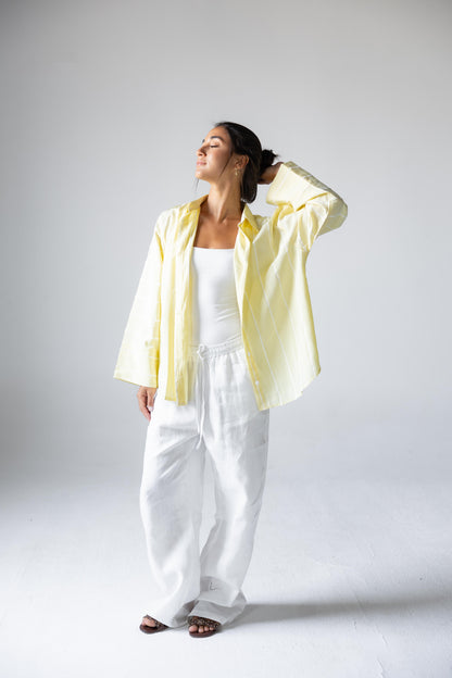 Butter Yellow Stripe Shirt