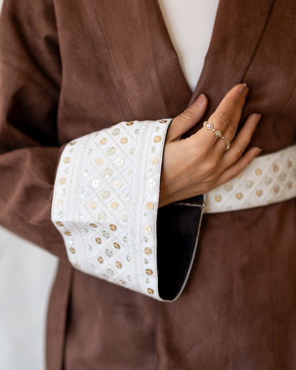 Embroidered Wrap Jacket