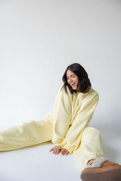 Butter Yellow Crewneck Set