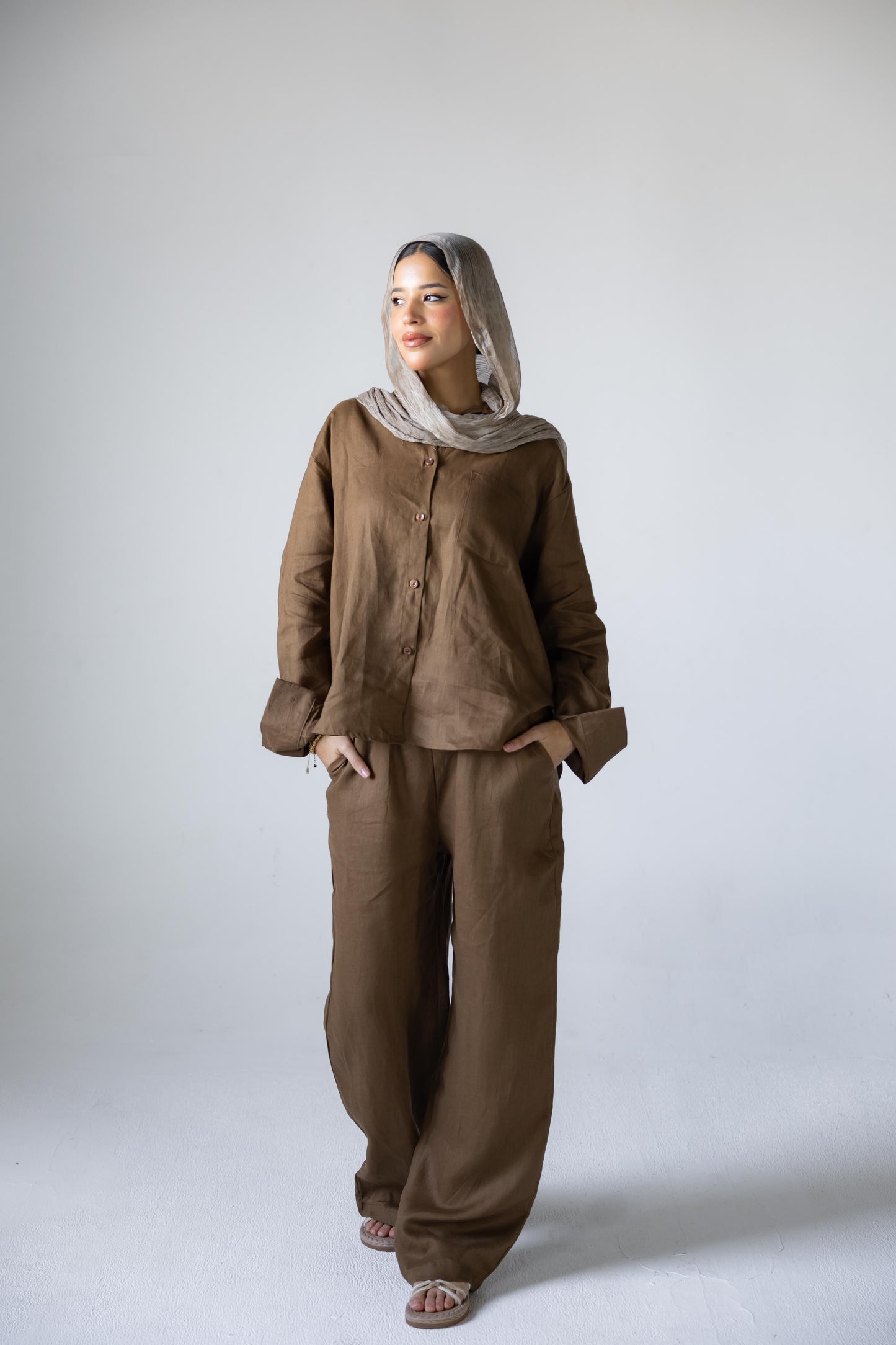 Mocha Linen Set