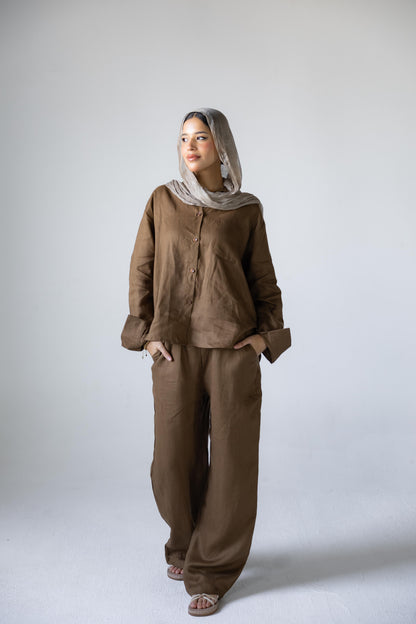 Mocha Linen Set