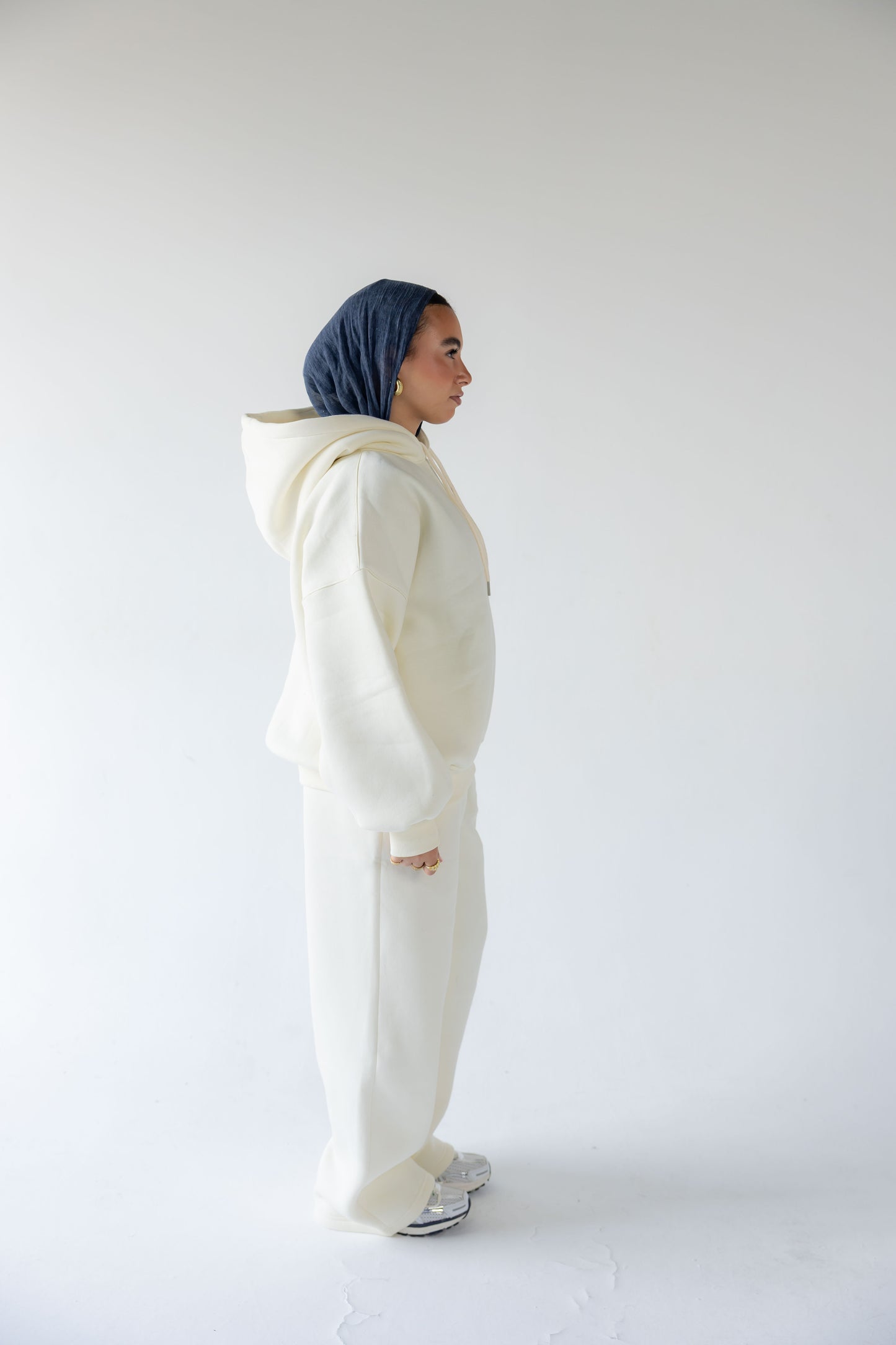 Cream Oversized Hoodie Set