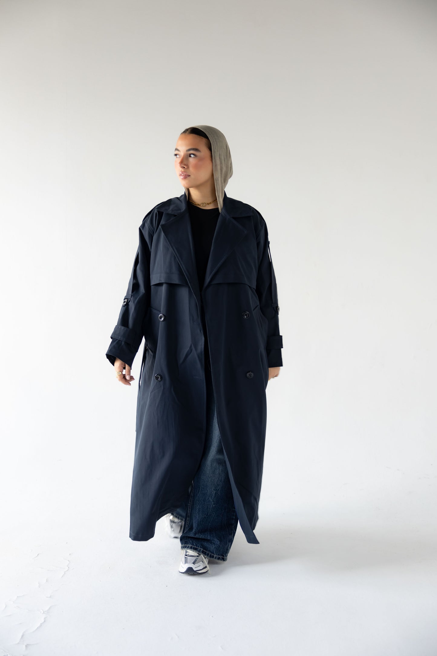 Trench Coat in Navy