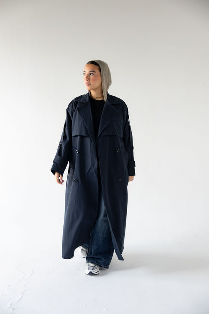 Trench Coat in Navy