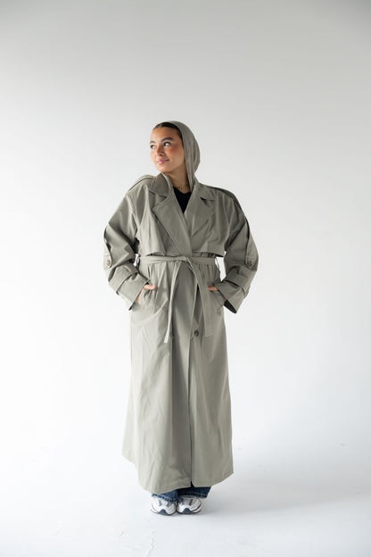 Trench Coat in Matcha