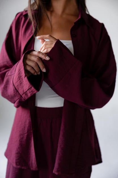 Breezy Set – Burgundy