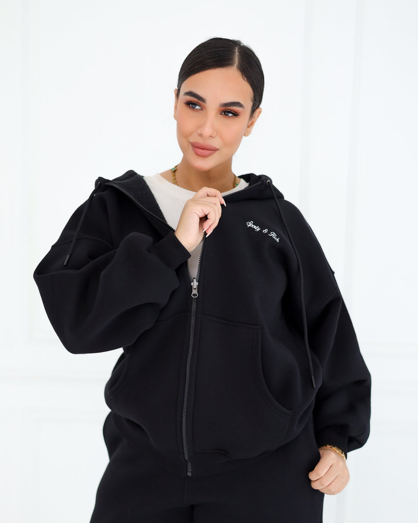 Black Zip Hoodie