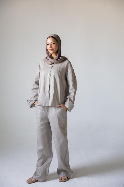 Greige Linen Set