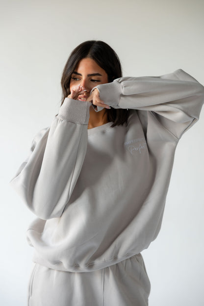 Light Grey Crewneck Set