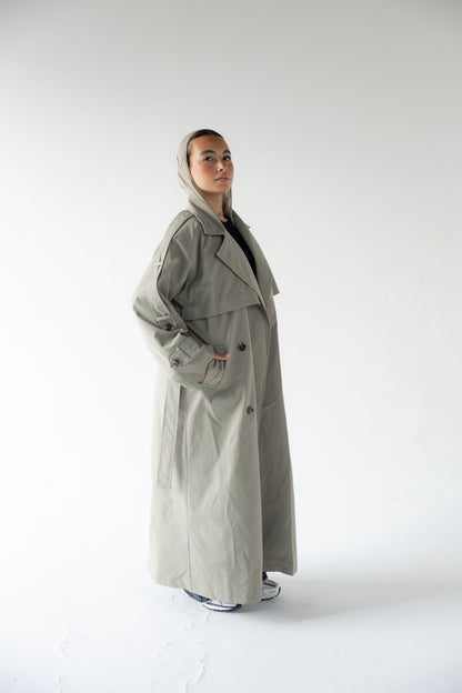 Trench Coat in Matcha