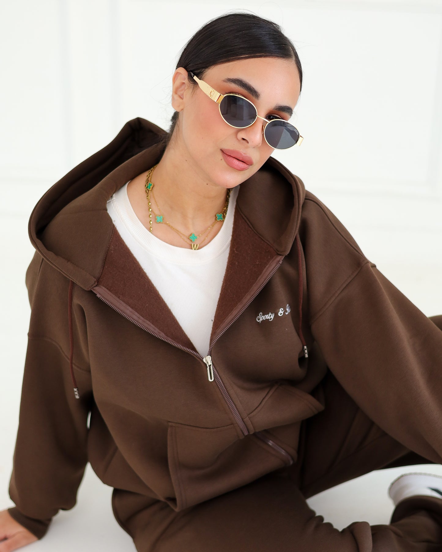 Warm Brown Zip Hoodie