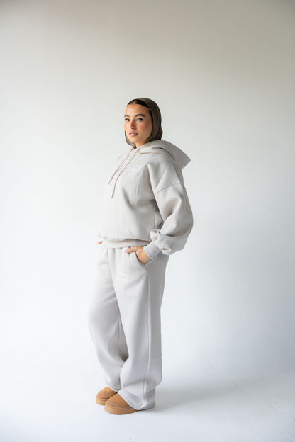 Light Grey Oversized Hoodie Set