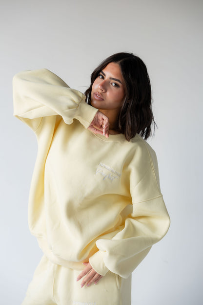 Butter Yellow Crewneck Set