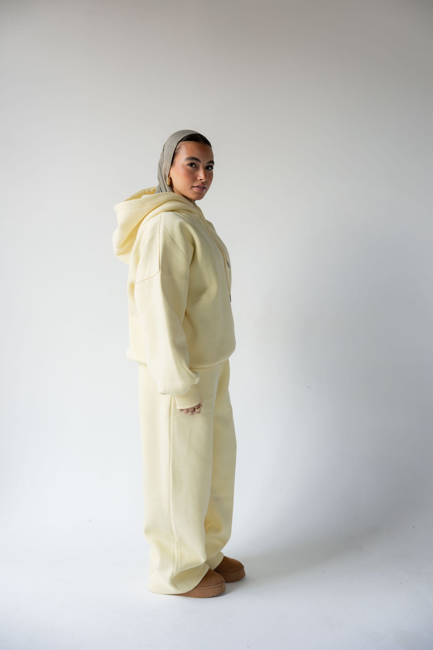 Butter Yellow Hoodie Set