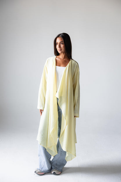 Butter Yellow Seashell Cardigan