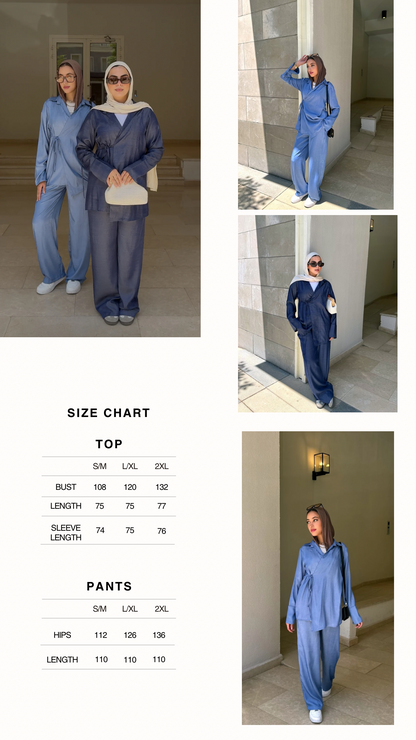 Light blue denim set