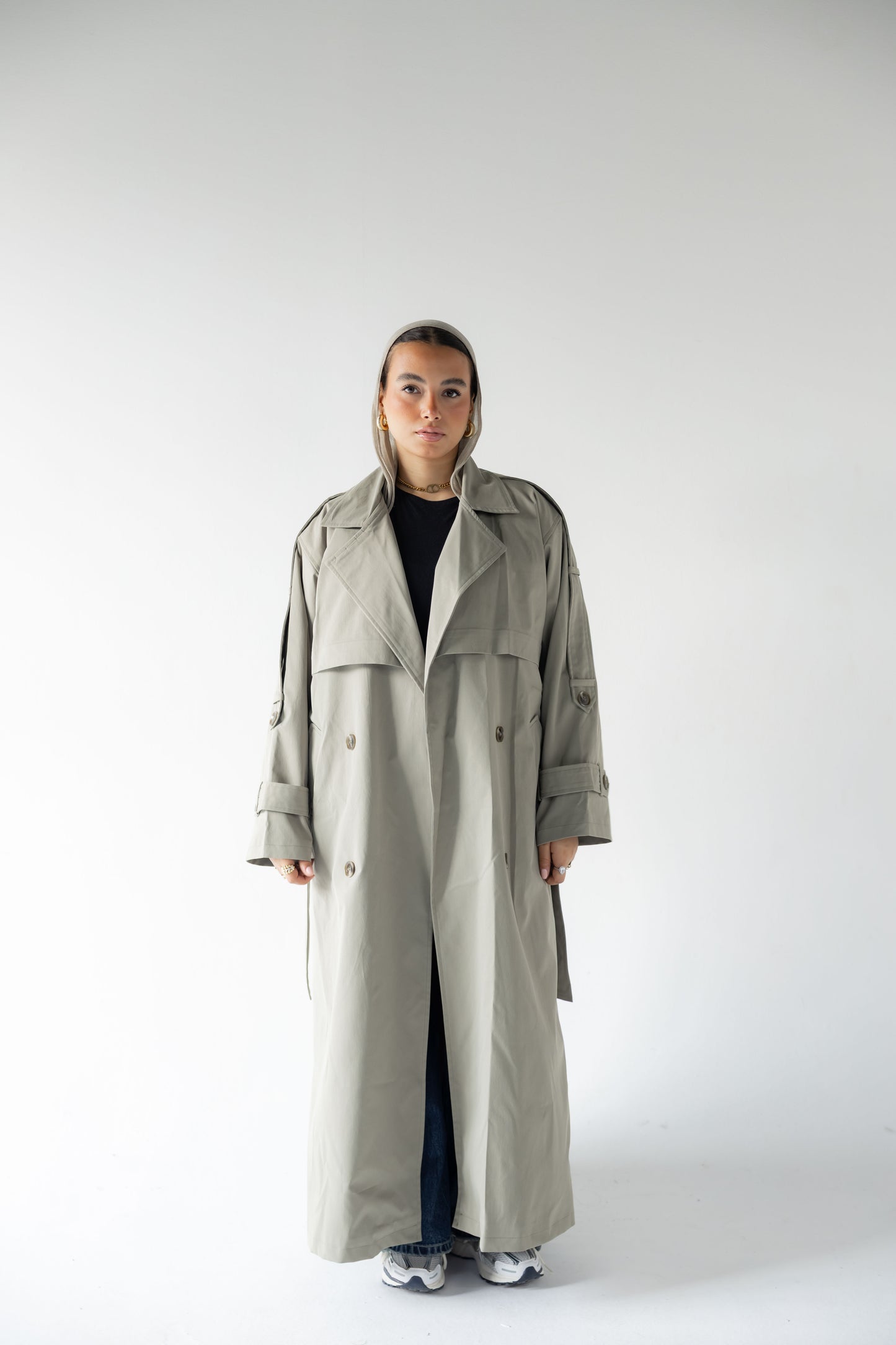 Trench Coat in Matcha