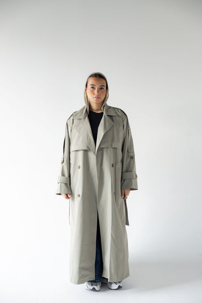 Trench Coat in Matcha
